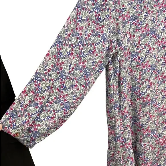 Vintage X America Elsie Women Medium Top Blouse Ditsy Floral Peplum Boho Spring - Picture 12 of 16